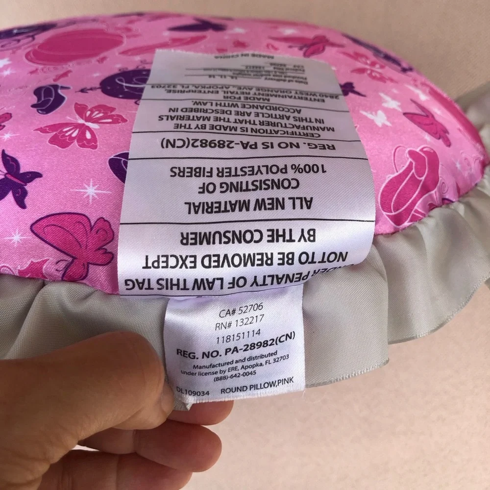 Disney Princess Cinderella Set Of 2 Pink Purple Decorative Throw Pillows